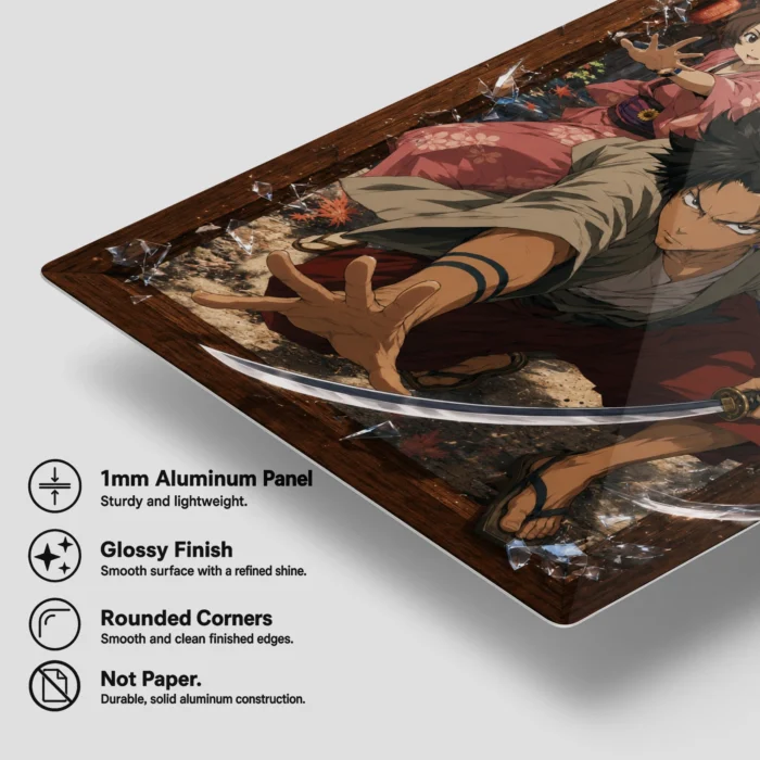 Samurai Metal Poster Wall Decor - E - Image 5