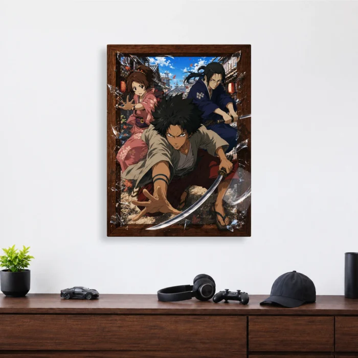 Samurai Metal Poster Wall Decor - E - Image 3