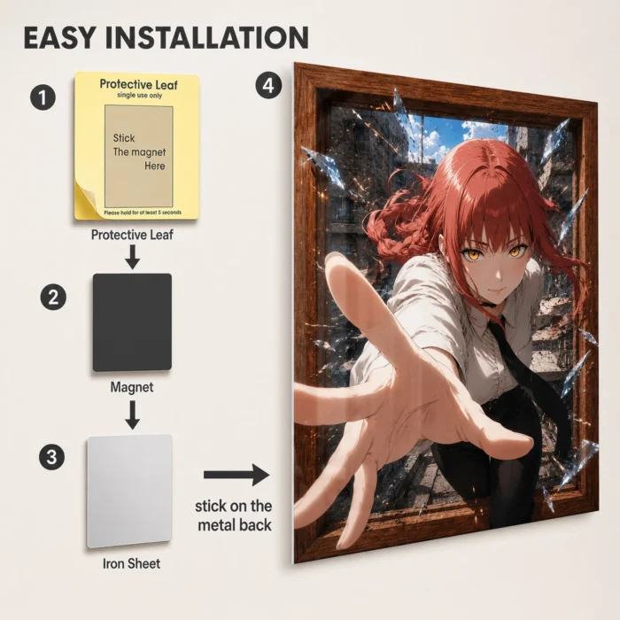 Chainsaw Makima Metal Poster Wall Decor
  - A - Image 2