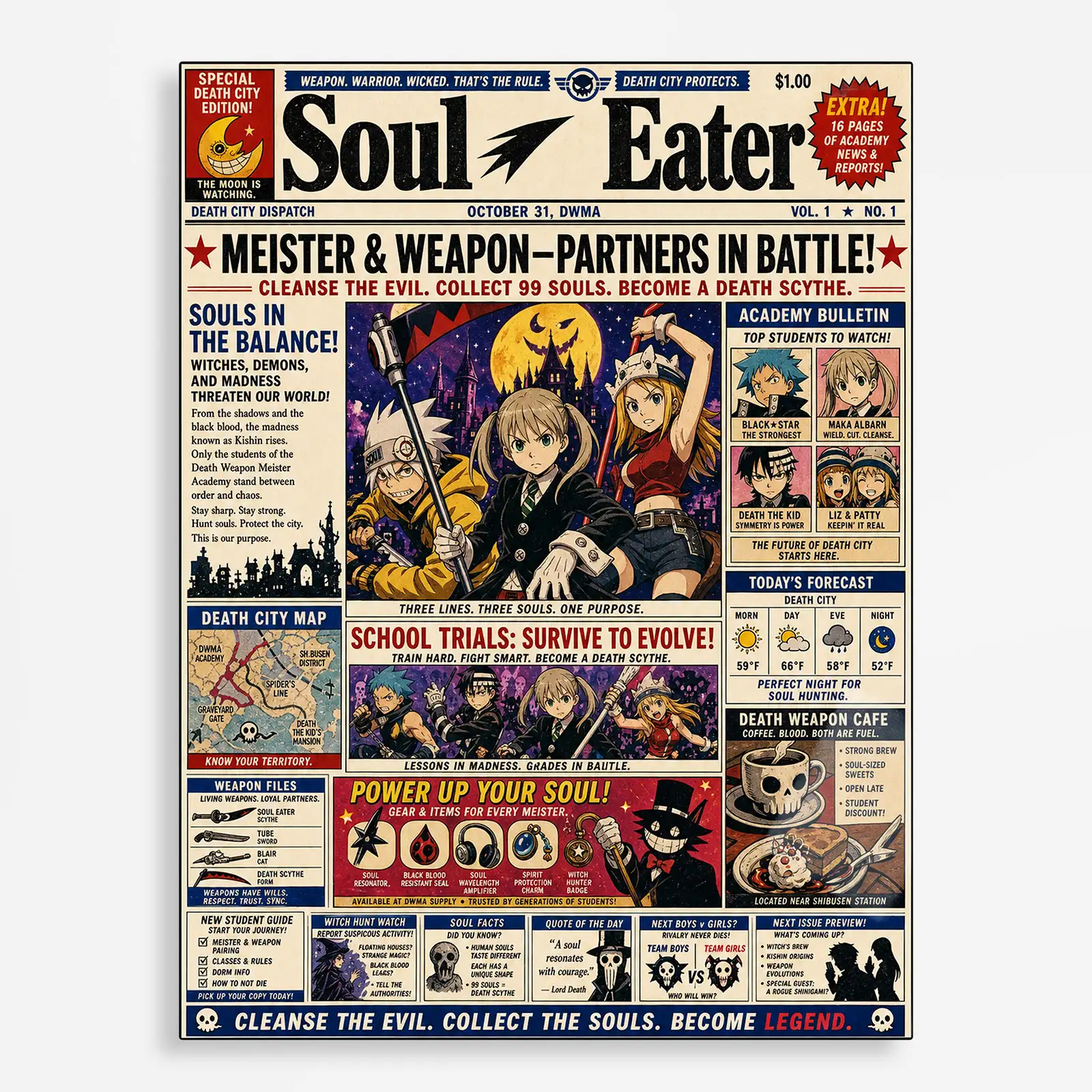 anime metal poster (387) s1 Soul Metal Poster Wall Decor - F - Image 1