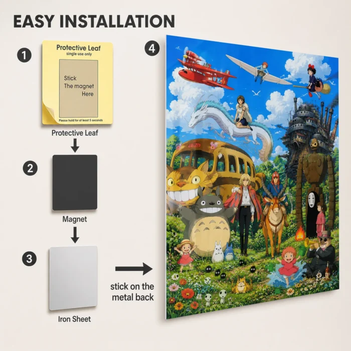 Ghibli Metal Poster Wall Decor - Image 2