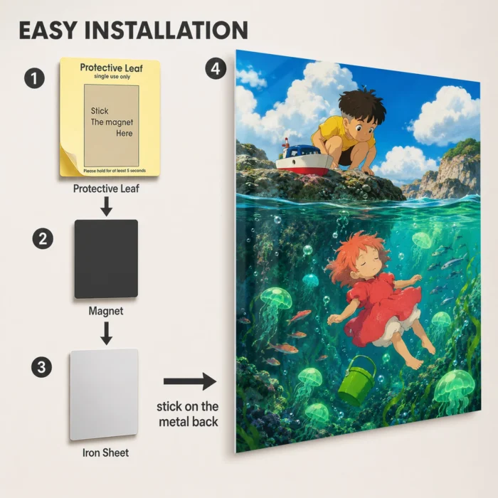Ocean Girl Metal Poster Wall Decor - Image 2