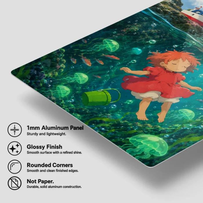 Ocean Girl Metal Poster Wall Decor - Image 5
