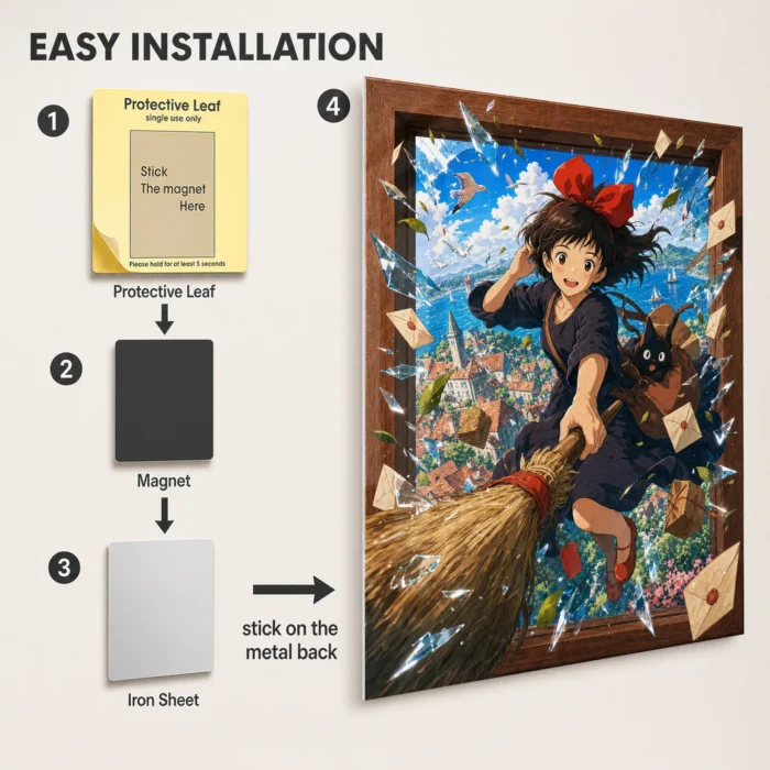 Witch Delivery - Kiki Metal Poster Wall
  Decor - A - Image 2
