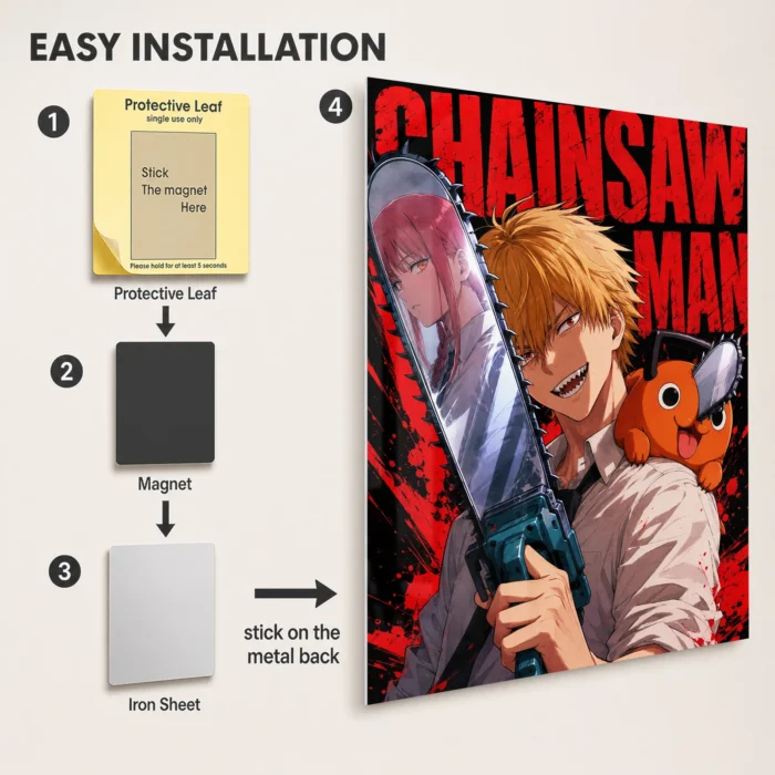 Chainsaw Metal Poster Wall Decor - Image 2