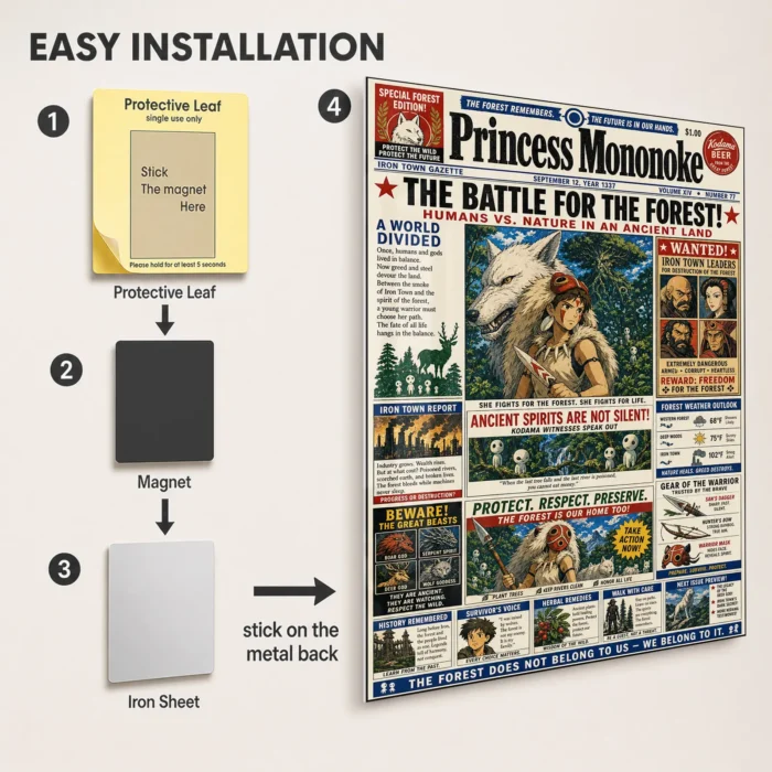 Forest Princess Metal Poster Wall Decor
  - A - Image 2