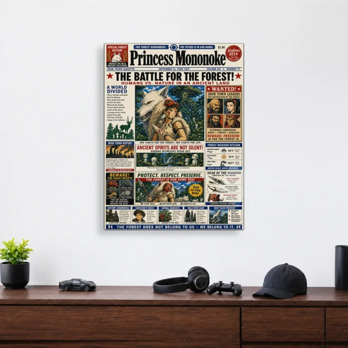 Forest Princess Metal Poster Wall Decor
  - A - Image 3