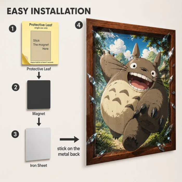 Forest Spirit - Totoro Metal Poster Wall
  Decor - Image 2
