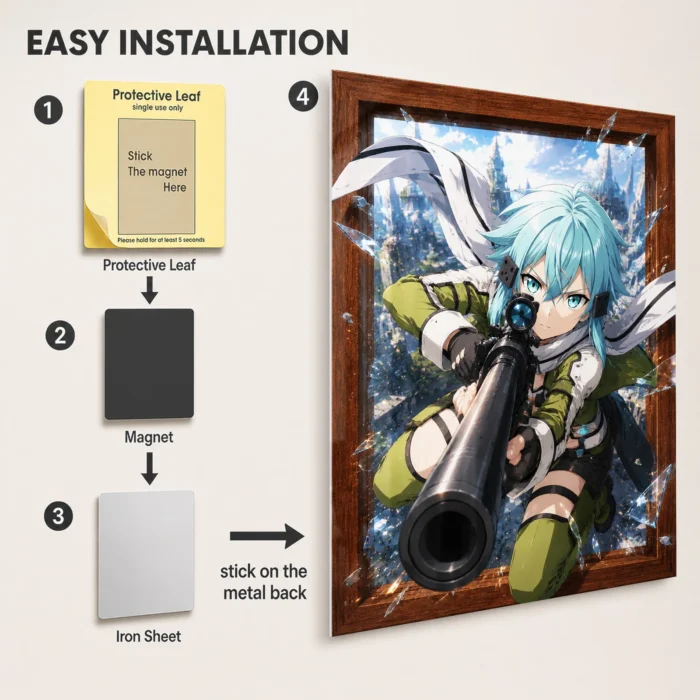 SAO - Sinon Metal Poster Wall Decor - Image 2