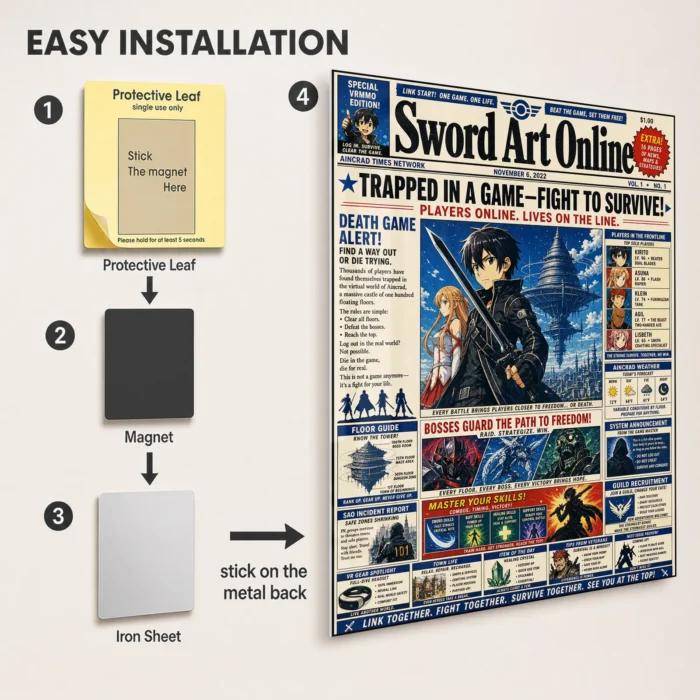 SAO Metal Poster Wall Decor - D - Image 2