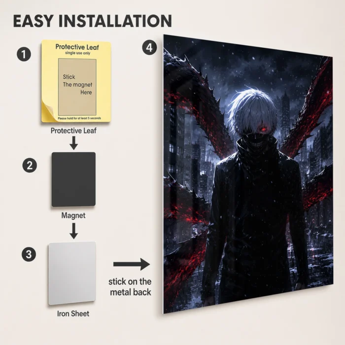 Tokyo - Ken Kaneki Metal Poster Wall
  Decor - A - Image 2