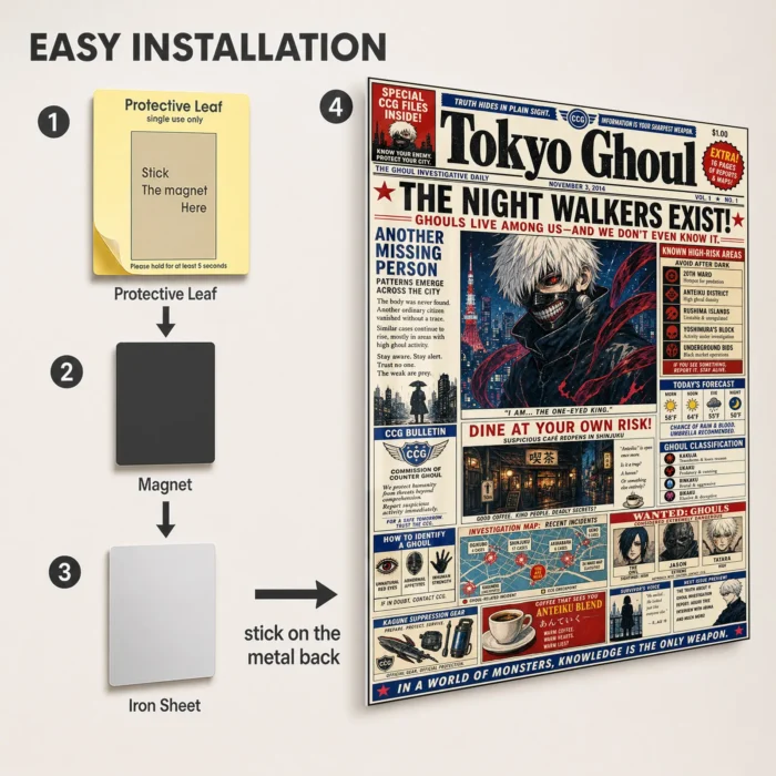 Tokyo - Ken Kaneki Metal Poster Wall
  Decor - C - Image 2