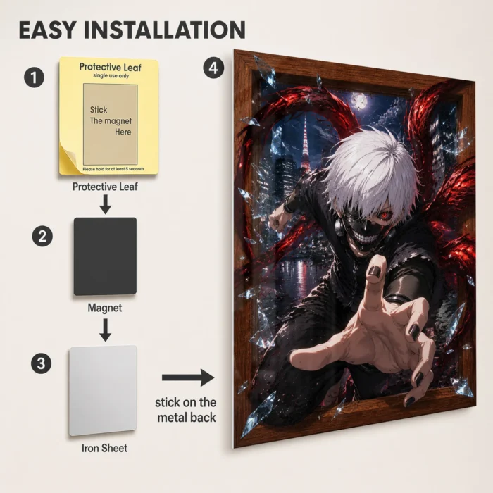 Tokyo - Ken Kaneki Metal Poster Wall
  Decor - D - Image 2