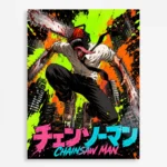 Chainsaw Metal Poster Wall Decor - C