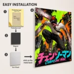 Chainsaw Metal Poster Wall Decor - C - Image 2