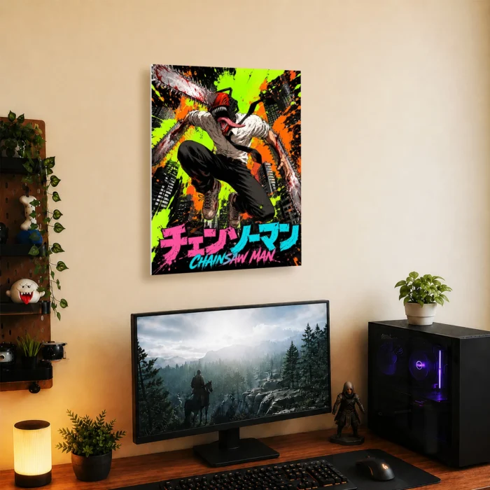 Chainsaw Metal Poster Wall Decor - C - Image 4