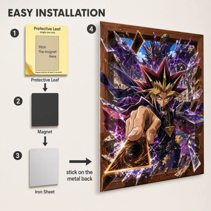 YGO - Yami Yugi Metal Poster Wall Decor
  - A - Image 2