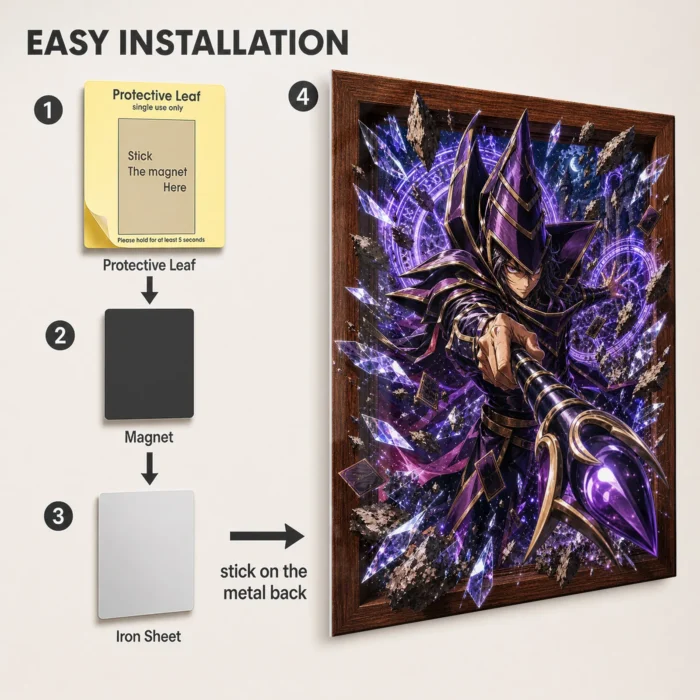 YGO - Dark Magician Metal Poster Wall
  Decor - Image 2