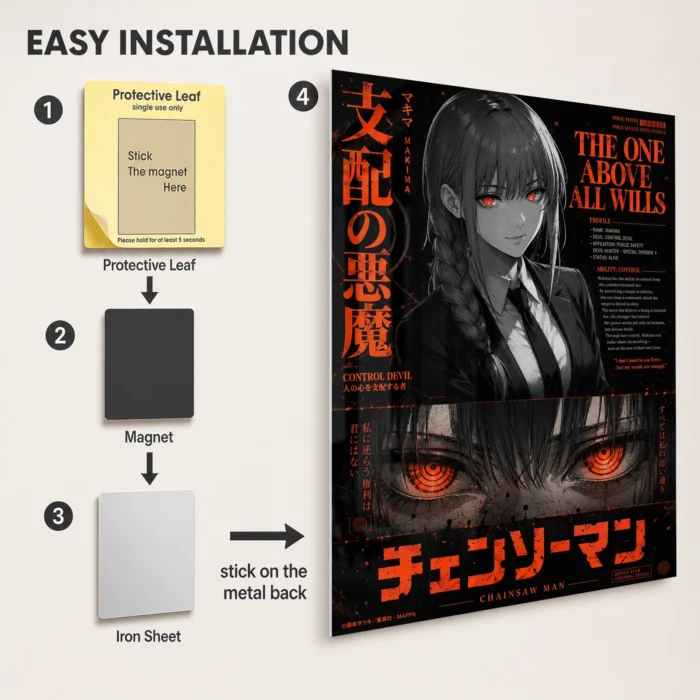 Chainsaw Metal Poster Wall Decor - D - Image 2