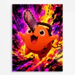 Chainsaw Pochita Metal Poster Wall Decor
  - A