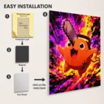 Chainsaw Pochita Metal Poster Wall Decor
  - A - Image 2
