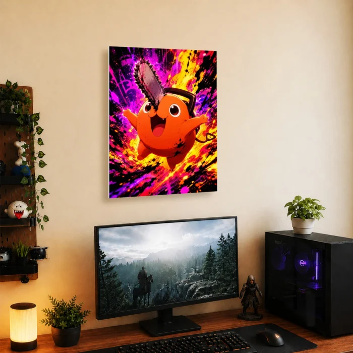 Chainsaw Pochita Metal Poster Wall Decor
  - A - Image 4