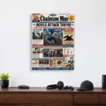 Chainsaw Newspaper Metal Poster Wall
  Decor - Image 3