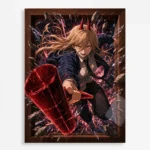 Chainsaw Power Metal Poster Wall Decor -
  D