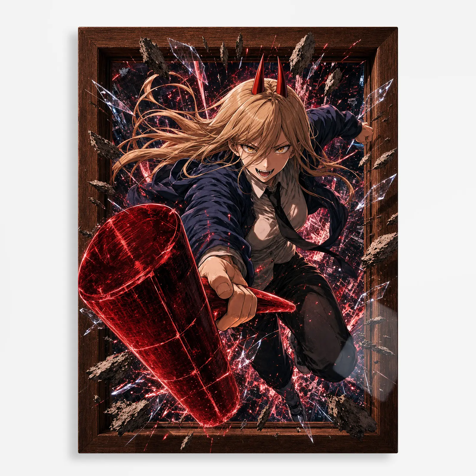 anime metal poster (52) s1 Chainsaw Power Metal Poster Wall Decor -
D - Image 1