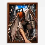 Chainsaw Power Metal Poster Wall Decor -
  M