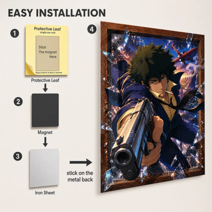 Cowboy Spike Spiegel Metal Poster Wall
  Decor - Image 2