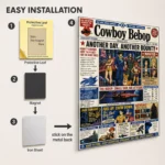 Cowboy Newspaper Metal Poster Wall Decor - Image 2