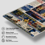 Cowboy Newspaper Metal Poster Wall Decor - Image 5