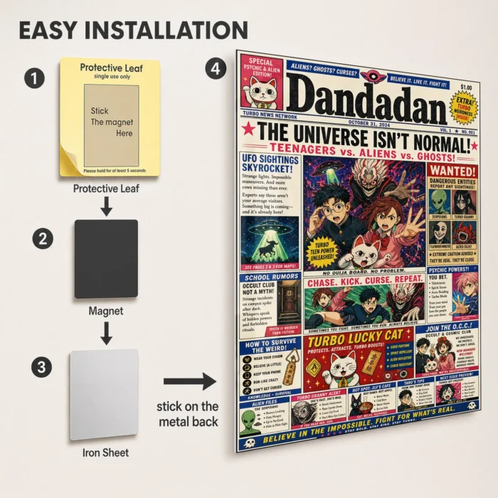 Danda Newspaper Metal Poster Wall Decor - Image 2