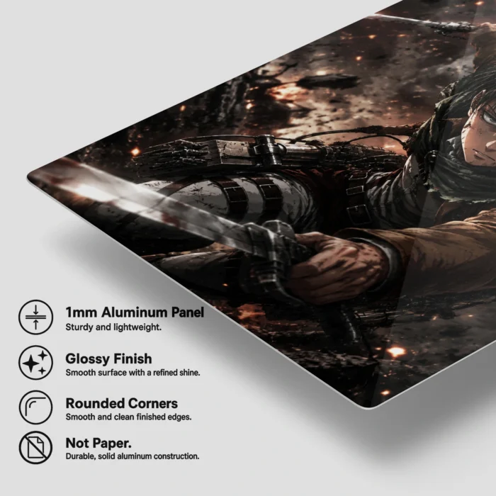 AOT Levi Ackerman Metal Poster Wall
  Decor - Image 5