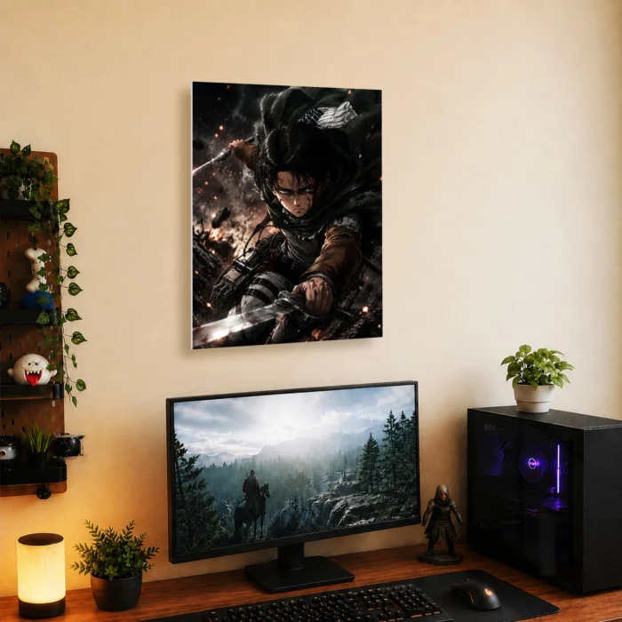 AOT Levi Ackerman Metal Poster Wall
  Decor - Image 4