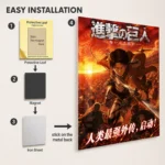 AOT Levi Ackerman Metal Poster Wall
  Decor - A - Image 2