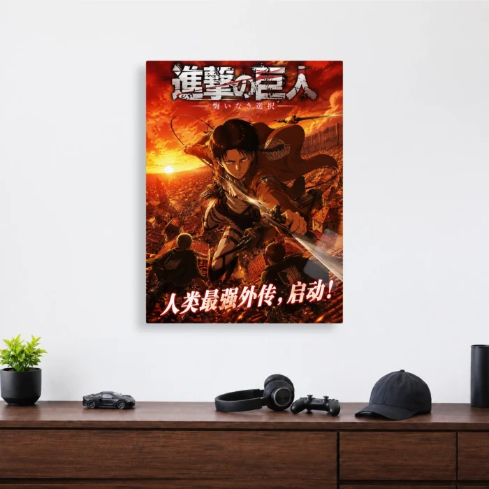 AOT Levi Ackerman Metal Poster Wall
  Decor - A - Image 3