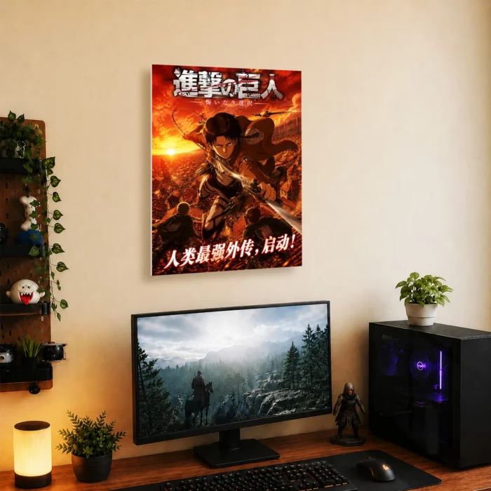 AOT Levi Ackerman Metal Poster Wall
  Decor - A - Image 4