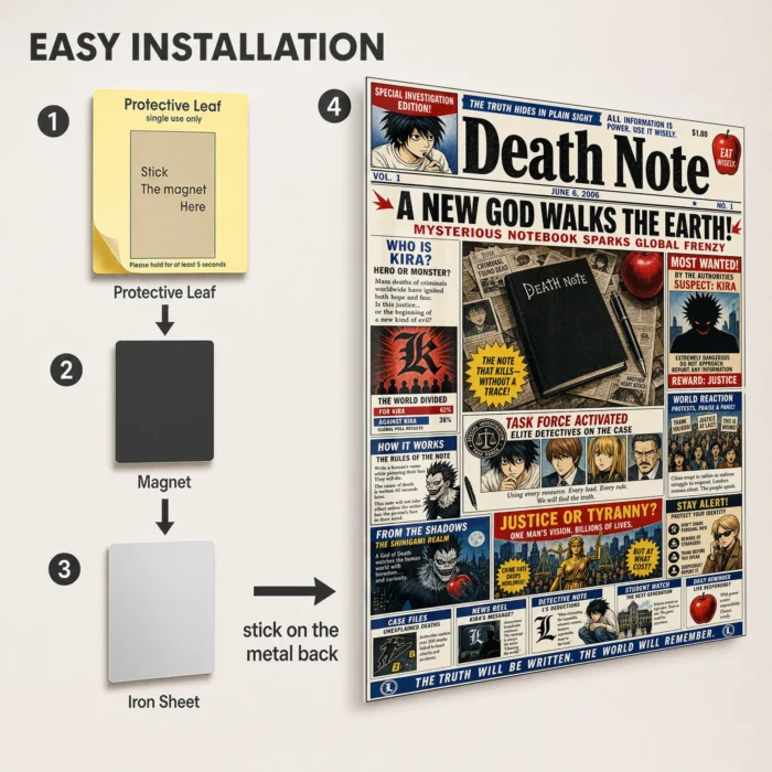 DN Newspaper Metal Poster Wall Decor - Image 2