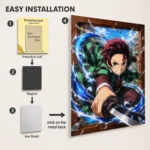 Slayer Tanjiro Metal Poster Wall Decor - Image 2