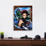 Slayer Tanjiro Metal Poster Wall Decor - Image 3