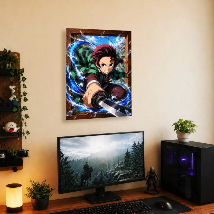 Slayer Tanjiro Metal Poster Wall Decor - Image 4