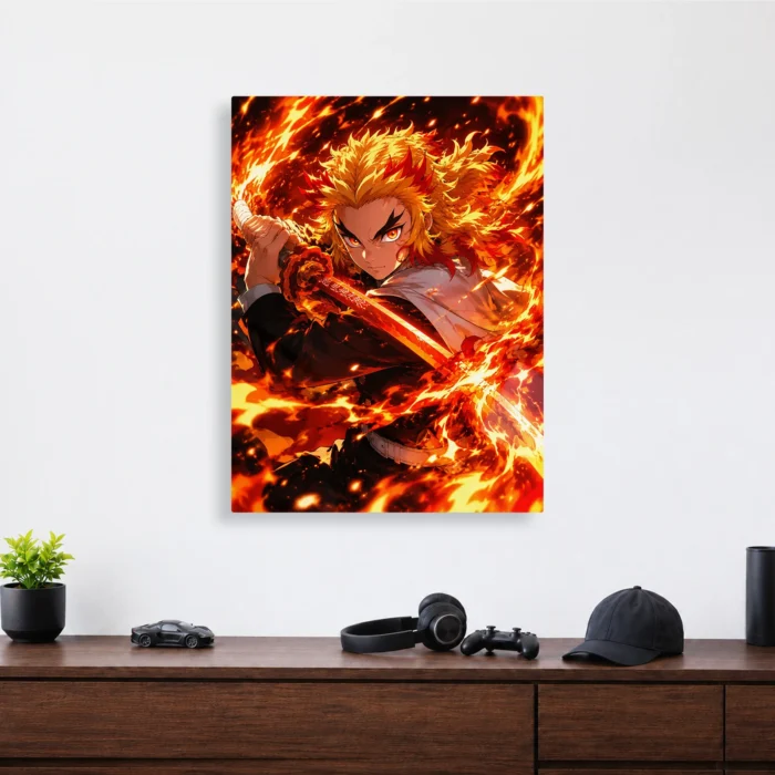 Slayer Rengoku Metal Poster Wall Decor - Image 3
