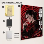 AOT Eren Yeager Metal Poster Wall Decor - Image 2