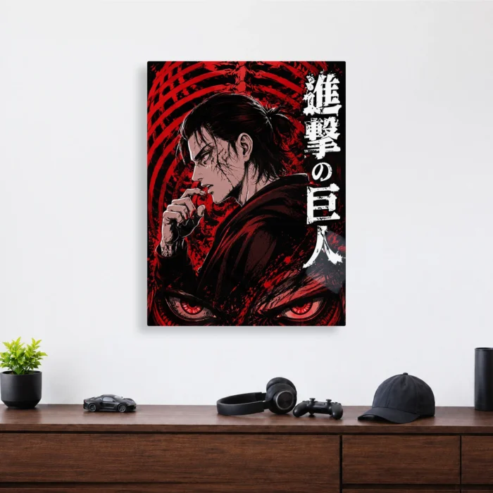 AOT Eren Yeager Metal Poster Wall Decor - Image 3
