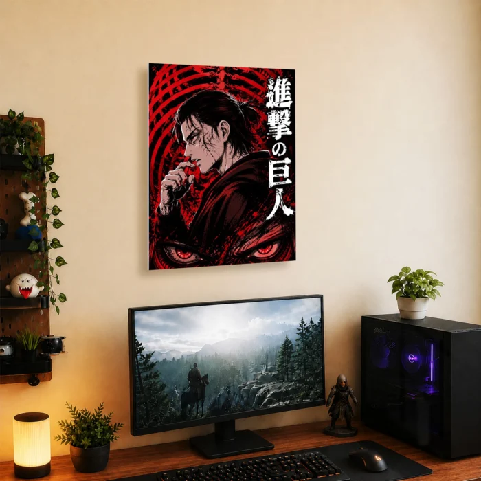 AOT Eren Yeager Metal Poster Wall Decor - Image 4