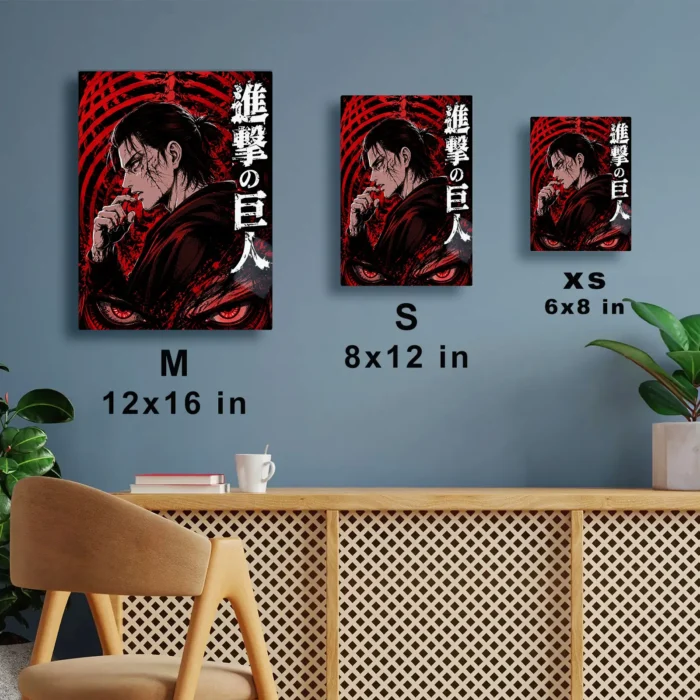 AOT Eren Yeager Metal Poster Wall Decor - Image 6