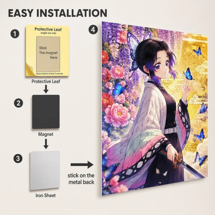 Slayer Shinobu Metal Poster Wall Decor - Image 2