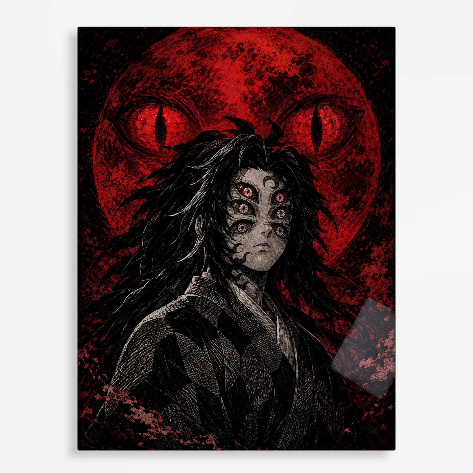 anime metal poster (96) s1 Slayer Kokushibo Metal Poster Wall Decor
- A - Image 1
